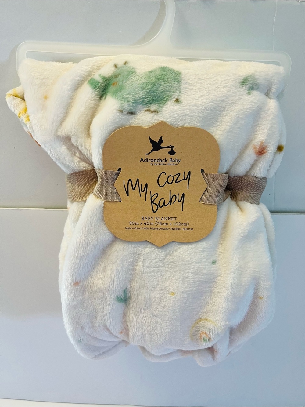 Adirondack Baby by Berkshire Blanket My Cozy Baby Zoo Animals Rhino Lion Giraffe